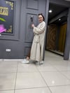 Bodrum Kumaş Biyeli Kimono Krem