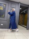 Bodrum Kumaş Biyeli Kimono Lacivert