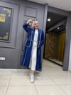 Bodrum Kumaş Biyeli Kimono Lacivert