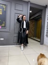Bodrum Kumaş Biyeli Kimono Siyah