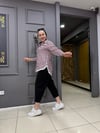 Bordo Çizgili İçlik Detaylı Gömlek