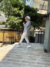 Bürümcük Bağcıklı Gömlek Gri