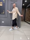 Bürümcük Oversize Gömlek Bej