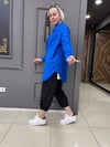 Bürümcük Oversize Gömlek Mavi