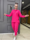 Bürümcük Şalvar Takım Pembe