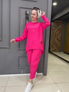 Bürümcük Şalvar Takım Pembe