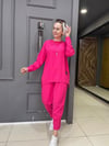Bürümcük Şalvar Takım Pembe