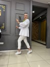 Büzgülü Gömlek Beyaz