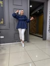 Büzgülü Gömlek Lacivert