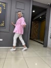 Büzgülü Gömlek Pembe