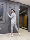 Çift Renk Hırka Sarı Gri