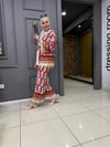 Desenli Kimonolu Takım Bordo