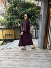 Fır Fır Detaylı Etekli Takım Mürdüm