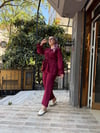 Fır Fır Detaylı Takım Bordo