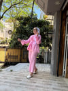 Fır Fır Detaylı Takım Pembe