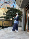 Gömlek Detaylı Çizgili Takım Lacivert