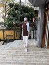 Gömlek Detaylı Sweat Kahve/Ekru