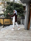 Gömlek Detaylı Sweat Kahve/Ekru