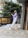 Gömlek Detaylı Sweat Lila/Beyaz