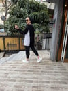 Gömlek Detaylı Sweat Siyah/Gri