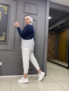 Gömlekli Sweat Lacivert
