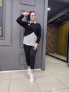 Gömlekli Sweat Siyah