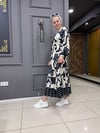 Gri Siyah Desen Elbise
