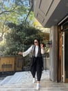 Güle Detay Şalvar Takım Siyah