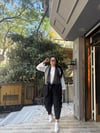Güle Detay Şalvar Takım Siyah