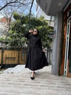 İşlemeli Etekli Takım Siyah