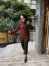 Kahve Tüllü Kazak