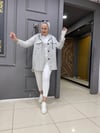 Kapişonlu Kaşe Kap Gri