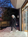 Kapitone Saçaklı Kap Siyah