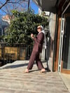 Kemerli Ön Detay Takım Kahve