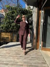 Kemerli Ön Detay Takım Kahve