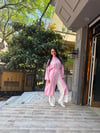 Keten Yırtmaçlı Tunik Pembe