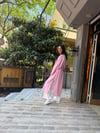 Keten Yırtmaçlı Tunik Pembe