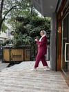 Kimonolu Tensel Takım Bordo