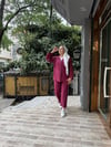 Kimonolu Tensel Takım Bordo