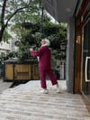 Kimonolu Tensel Takım Bordo