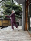 Kimonolu Tensel Takım Mürdüm