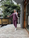 Kimonolu Tensel Takım Mürdüm