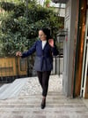 Kısa Kaşe Mont Lacivert