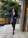 Kısa Kaşe Mont Lacivert