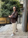 Kot İşlemeli Kaftan Kahve