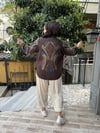 Kot İşlemeli Kaftan Kahve