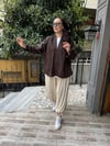 Kot İşlemeli Kaftan Kahve