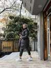 Kürklü Şişme Mont Siyah