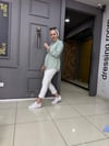 Kuşaklı Luna Keten Gömlek Yeşil