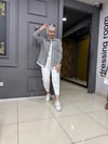 Lacivert Çizgili İçlik Detaylı Gömlek